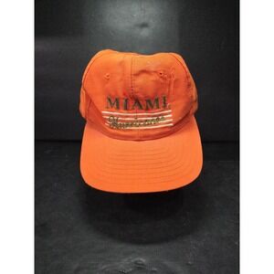 Miami Hurricanes Snapback Hat, Vintage Orange NCAA College Football Cap, OSFM
